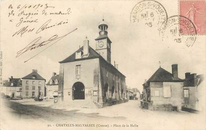 / CPA FRANCE 23 "Chatelus Malvaleix, place de la Halle "