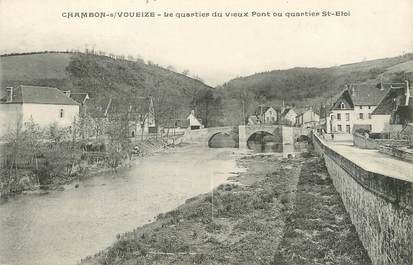 / CPA FRANCE 23 "Chambon sur Voueize, les quartiers du vieux pont"