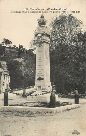 / CPA FRANCE 23 "Chambon sur Voueize, monument aux morts"