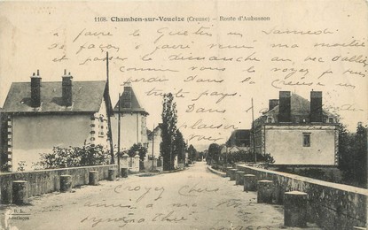 / CPA FRANCE 23 "Chambon sur Voueize, route d'Aubusson"