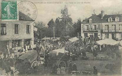 CPA FRANCE 35 "Saint Georges de Reintembault, la place un jour de marché"