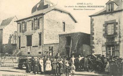 CPA FRANCE 35 "Livré, Ateliers Beaugendre, mécanicien"