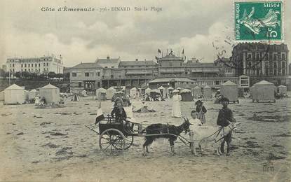 CPA FRANCE 35 "Dinard, sur la plage" / ATTELAGE DE CHEVRE