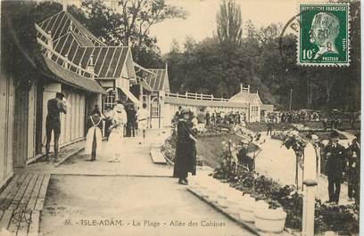 CPA FRANCE 95 "L'Isle Adam, la Plage, Allée des Cabines"