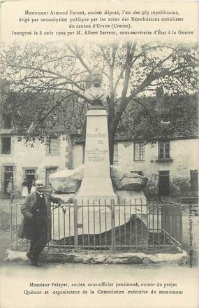 / CPA FRANCE 23 "Evaux Les Bains, monument Armand Fourot"