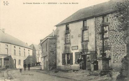 / CPA FRANCE 23 "Gentioux, la place du marché"