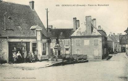 / CPA FRANCE 23 "Genouillac, place du Monument"