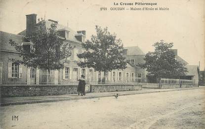 / CPA FRANCE 23 "Gouzon, maison d'école et mairie"