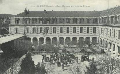 / CPA FRANCE 23 "Guéret, cour d'honneur du lycée de garçons"