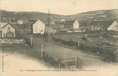 / CPA FRANCE 23 "Lavaveix Les Mines, passage à niveau et vue de l'ancienne verrerie"