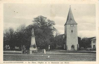 / CPA FRANCE 23 "Saint Dizier Leyrenne, la place, l'église  et le monument aux morts"