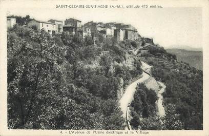 CPA FRANCE 06 "Saint Cézaire, l'avenue de l'Usine électrique et le village"