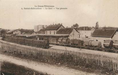 / CPA FRANCE 23 "Saint Sébastien, la gare, vue générale"