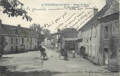 / CPA FRANCE 23 "Saint Sulpice les Champs, route d'Ahun"