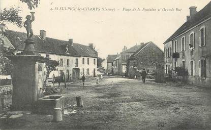 / CPA FRANCE 23 "Saint Sulpice les Champs, place de la fontaine et grande rue"