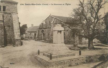 / CPA FRANCE 23 "Toulx Sainte Croix, le monument et l'église"