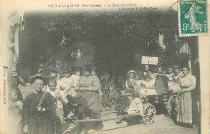 CPA FRANCE 74 "Viuz en Sallaz, le Char des Bébés"