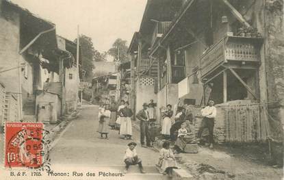 CPA FRANCE   74 "Thonon les Bains, rue des Pêcheurs"