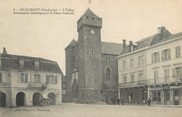 24 Dordogne / CPA FRANCE 24 "Beaumont, l'église et la place centrale"
