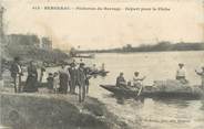 24 Dordogne / CPA FRANCE 24 "Bergerac, pêcherie du barrage" / PÊCHE
