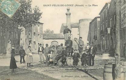 CPA FRANCE 34 "Saint Félix de Lodez, la Place"