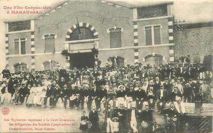 CPA FRANCE 34 "Maraussan, les vignerons à la Cave commune"