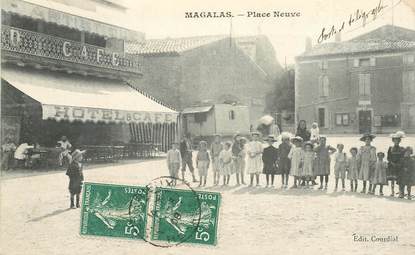 CPA FRANCE 34 "Magalas, place Neuve"