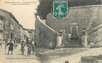 CPA FRANCE 34 "Gignac, Fontaine Carrière, avenue de Montpellier"