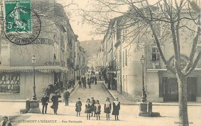 CPA FRANCE 34 "Clermont l'Hérault, la rue Nationale"