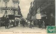 34 Herault CPA FRANCE 34 "Cette, Place du Marché et rue Gambetta"