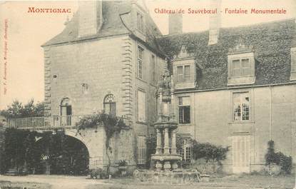 / CPA FRANCE 24 "Montignac, château de Sauveboeuf, fontaine monumentale"