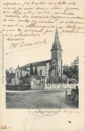 / CPA FRANCE 24 "Eglise de Prigonrieux"