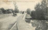 24 Dordogne / CPA FRANCE 24 "Pont de Petit Bersac" / VOITURE A CHIENS