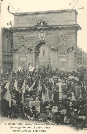 CPA FRANCE 34 "Montpellier, meeting viticole 1907"