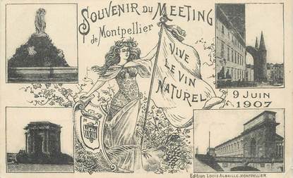CPA FRANCE 34 "Montpellier, souvenir du meeting 1907"