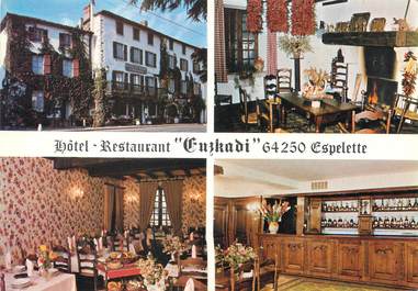 / CPSM FRANCE 64 "Espelette, l'hôtel restaurant Euzkadi"