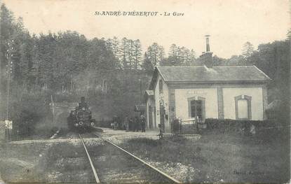  CPA FRANCE 14 "Saint André d'Hébertot, la gare" / TRAIN