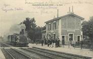 14 Calvado  CPA FRANCE 14 "Feuguerolles sur Orne, la gare" / TRAIN