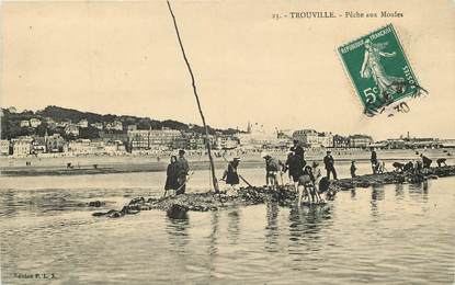 CPA FRANCE 14 "Trouville sur Mer, la pêche aux moules"