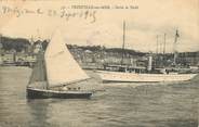 14 Calvado CPA FRANCE 14 "Trouville sur Mer, une sortie d'un Yacht"