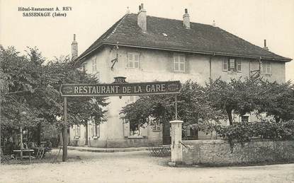 / CPA FRANCE 38 "Sassenage, restaurant de la gare"