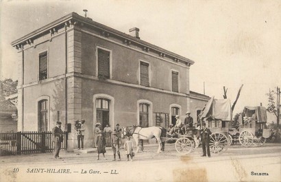 / CPA FRANCE 38 "Saint Hilaire, la gare"