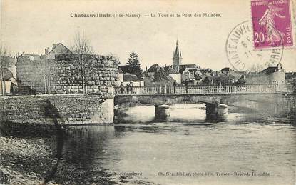 CPA FRANCE 52 "Chateauvillain, la Tour et le Pont des Malades"