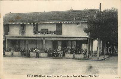 / CPA FRANCE 38 "Saint Marcellin, la place de la gare et av Félix Faure"