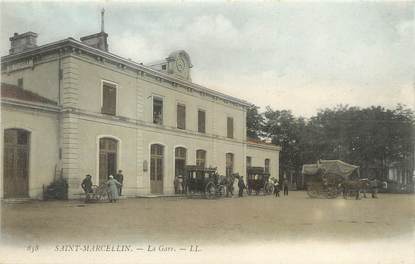 / CPA FRANCE 38 "Saint Marcellin , la gare"