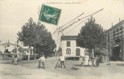 / CPA FRANCE 38 "Saint Marcellin, av de la gare"