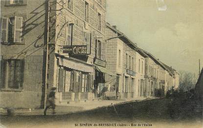 / CPA FRANCE 38 "Saint Simeon de Bressieux, rue de l'usine"