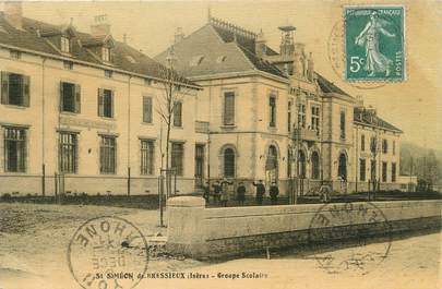 / CPA FRANCE 38 "Saint Simeon de Bressieux, groupe scolaire"