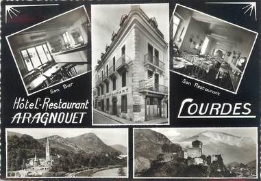 / CPSM FRANCE 65 "Lourdes, hôtel restaurant Aragnolet"