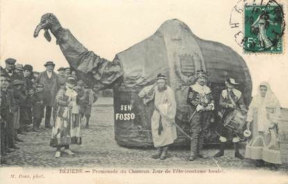 CPA FRANCE 34 "Béziers, Promenade du chameau, jour de Fête"